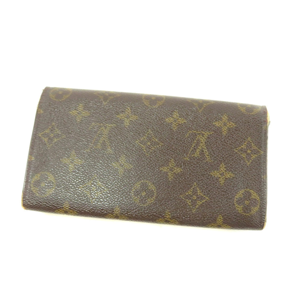 Louis Vuitton Monogram Portemonnaie Credit Long Canvas Wallet Brown